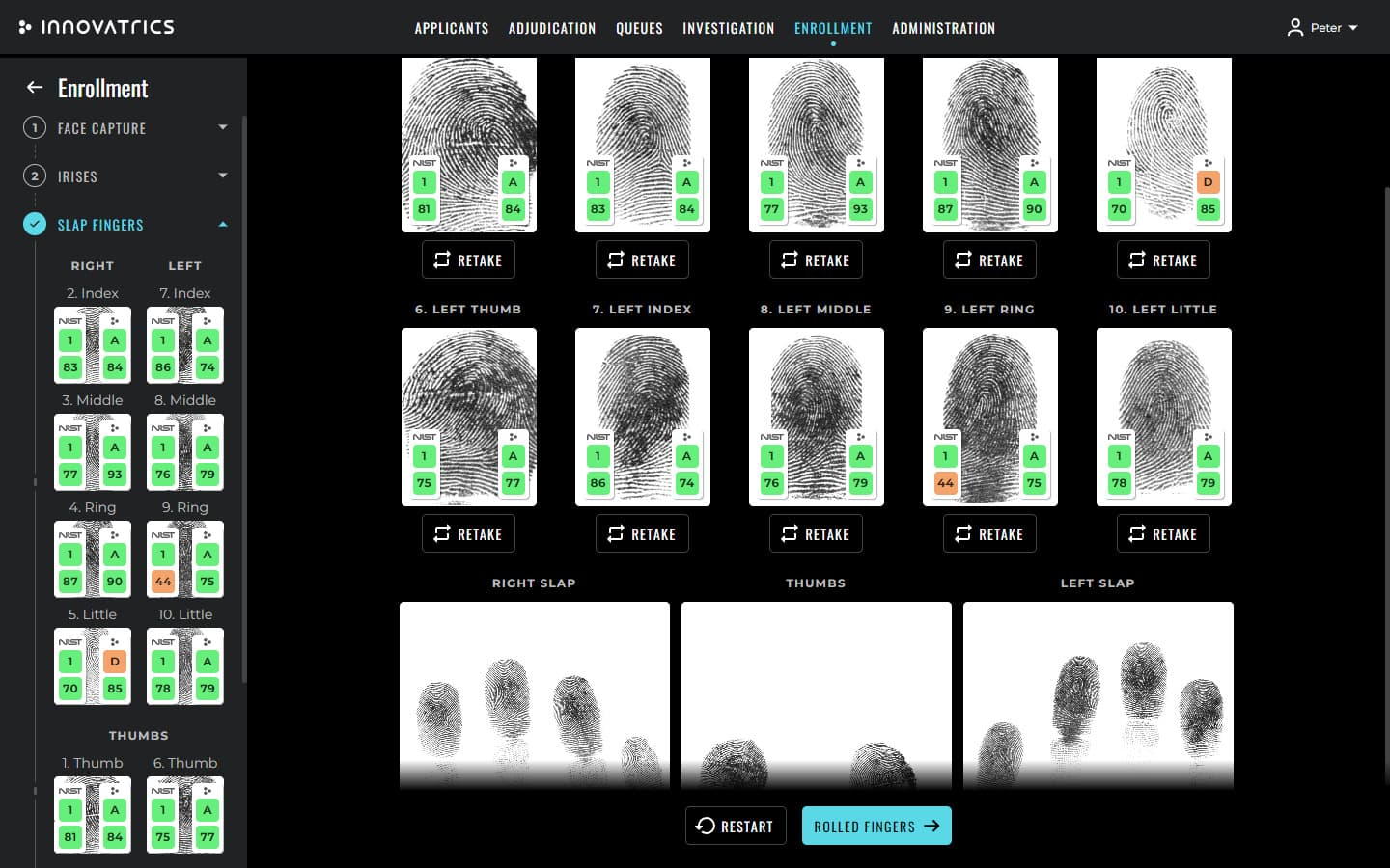 Fingerabdruckscans